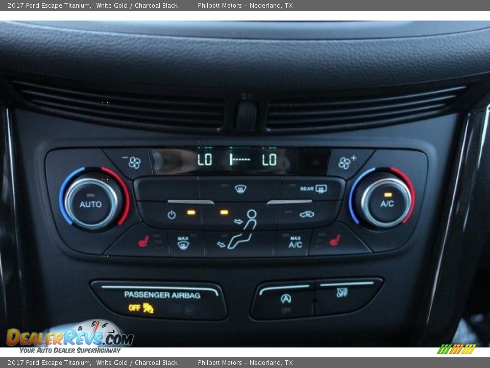 2017 Ford Escape Titanium White Gold / Charcoal Black Photo #16