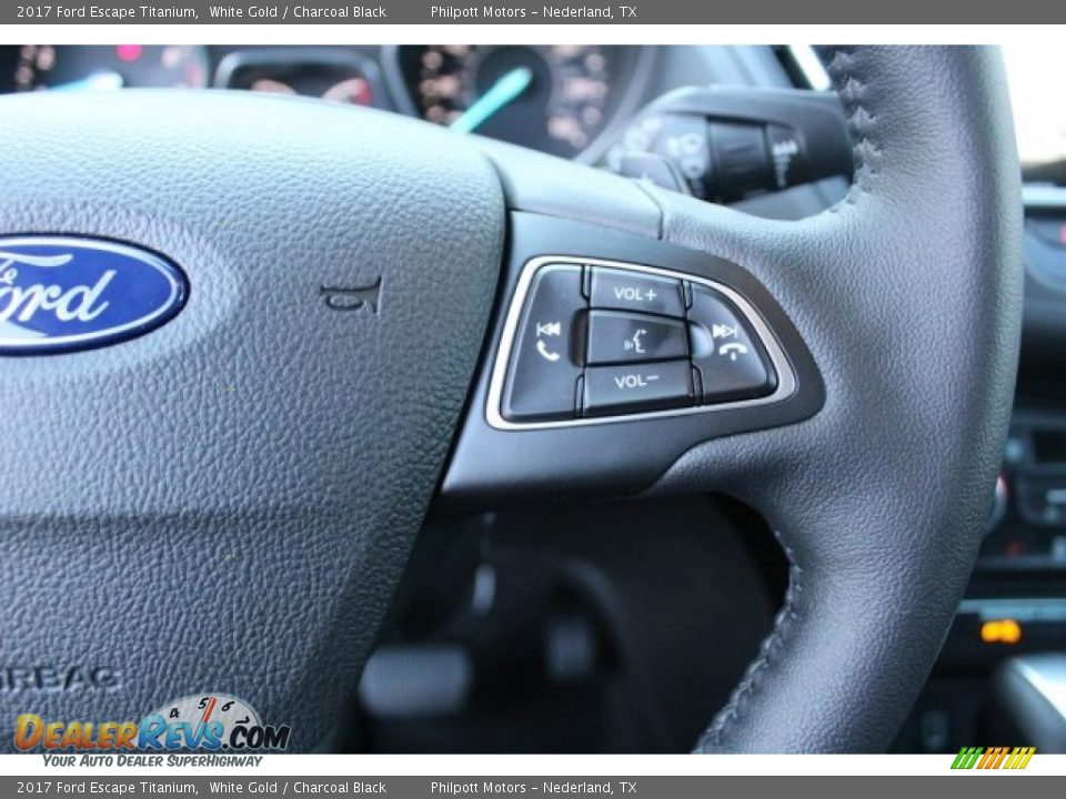 2017 Ford Escape Titanium White Gold / Charcoal Black Photo #18