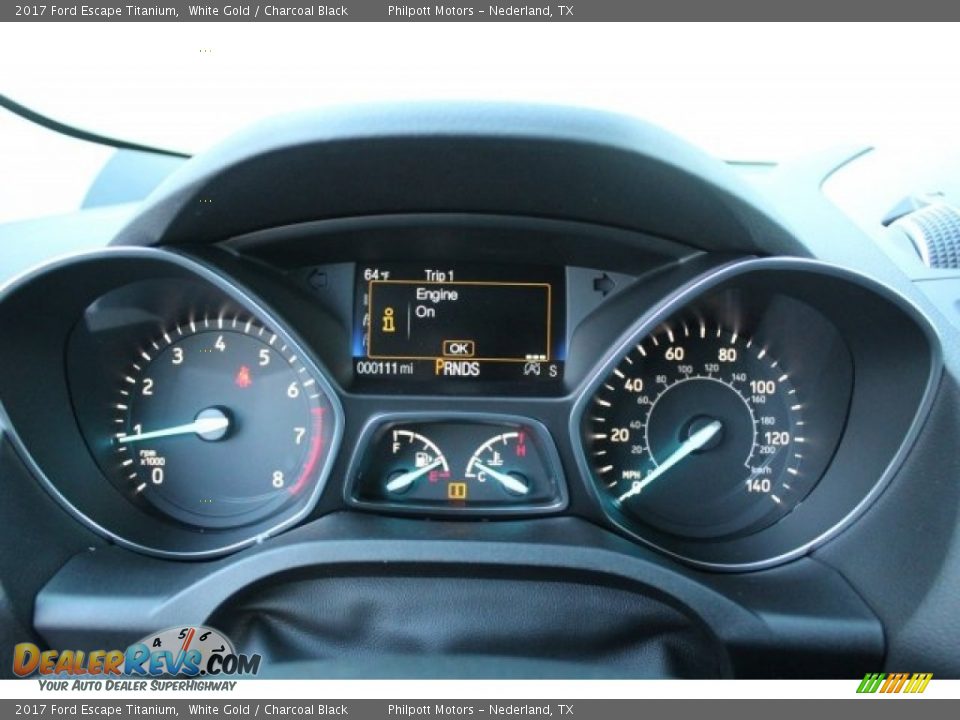 2017 Ford Escape Titanium White Gold / Charcoal Black Photo #19