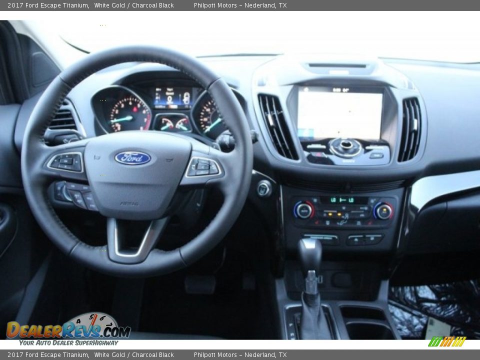 2017 Ford Escape Titanium White Gold / Charcoal Black Photo #23