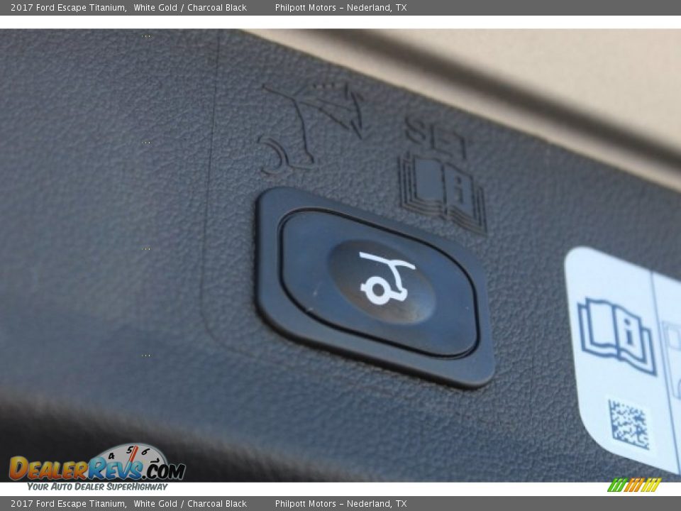 2017 Ford Escape Titanium White Gold / Charcoal Black Photo #26