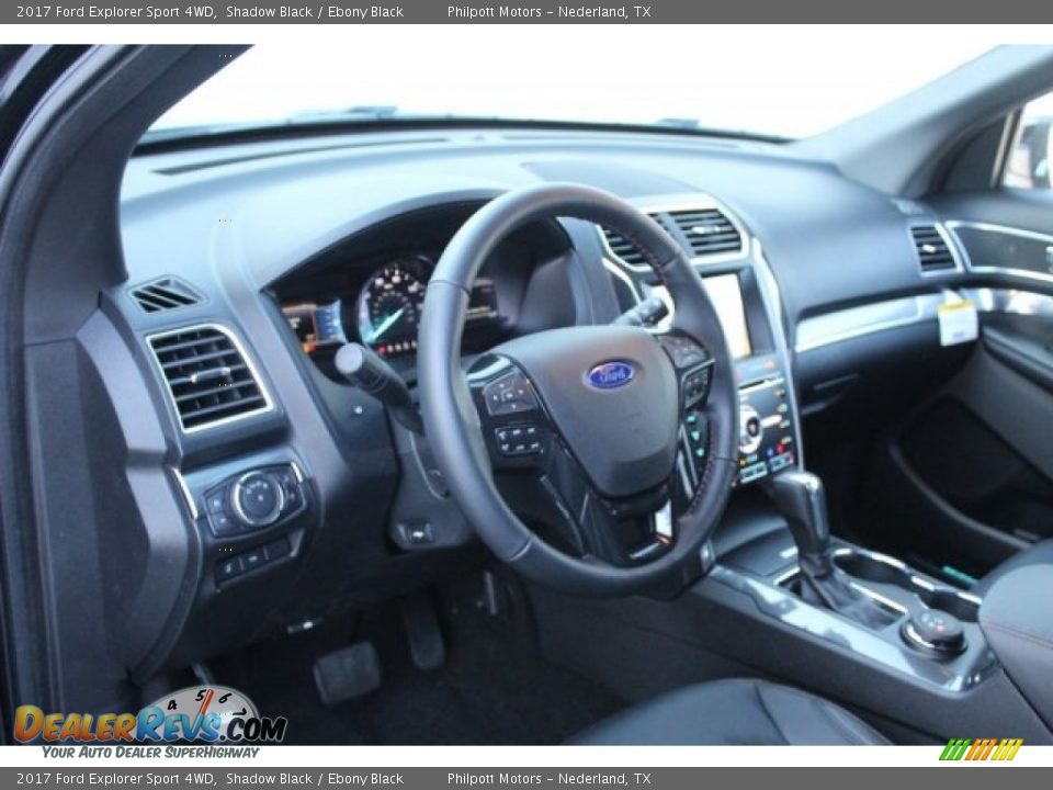 2017 Ford Explorer Sport 4WD Shadow Black / Ebony Black Photo #10