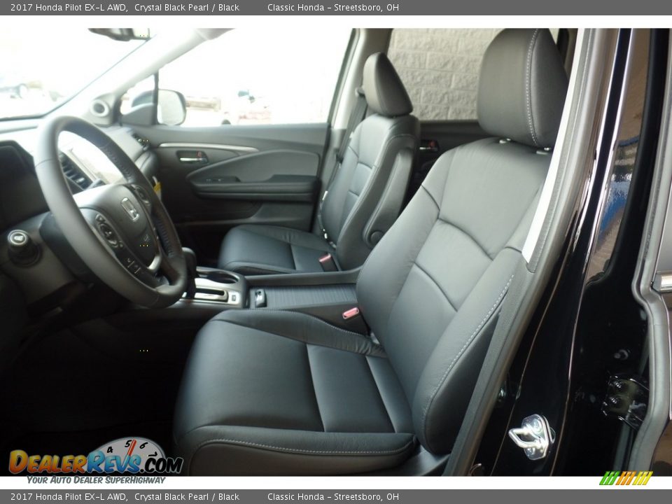 2017 Honda Pilot EX-L AWD Crystal Black Pearl / Black Photo #6