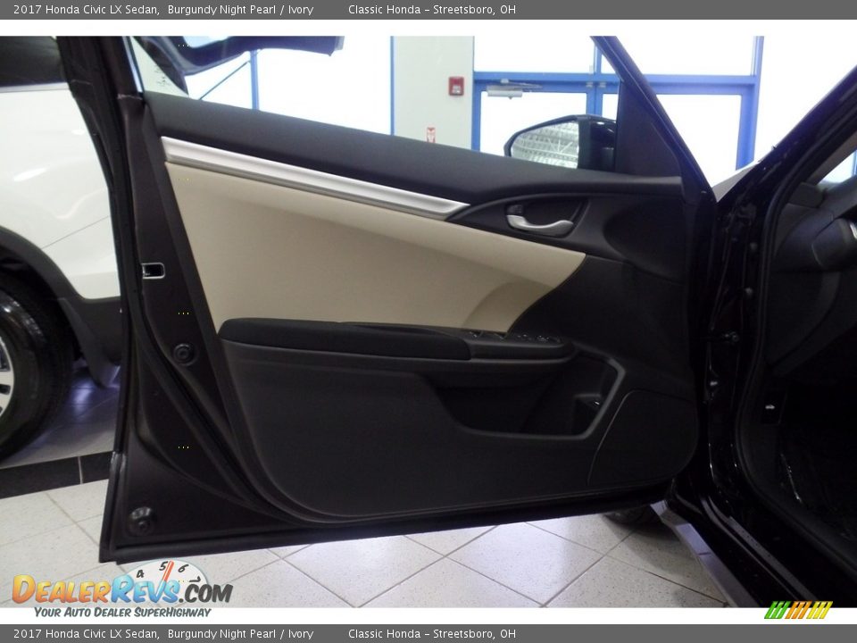 2017 Honda Civic LX Sedan Burgundy Night Pearl / Ivory Photo #11