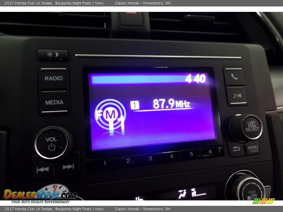 2017 Honda Civic LX Sedan Burgundy Night Pearl / Ivory Photo #16