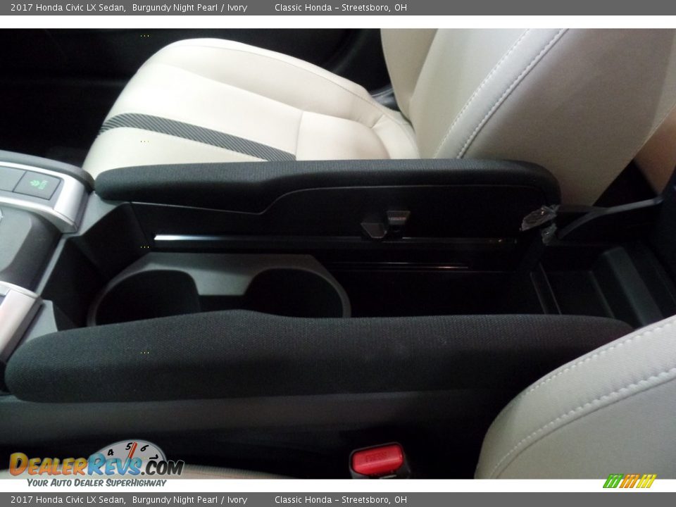 2017 Honda Civic LX Sedan Burgundy Night Pearl / Ivory Photo #23