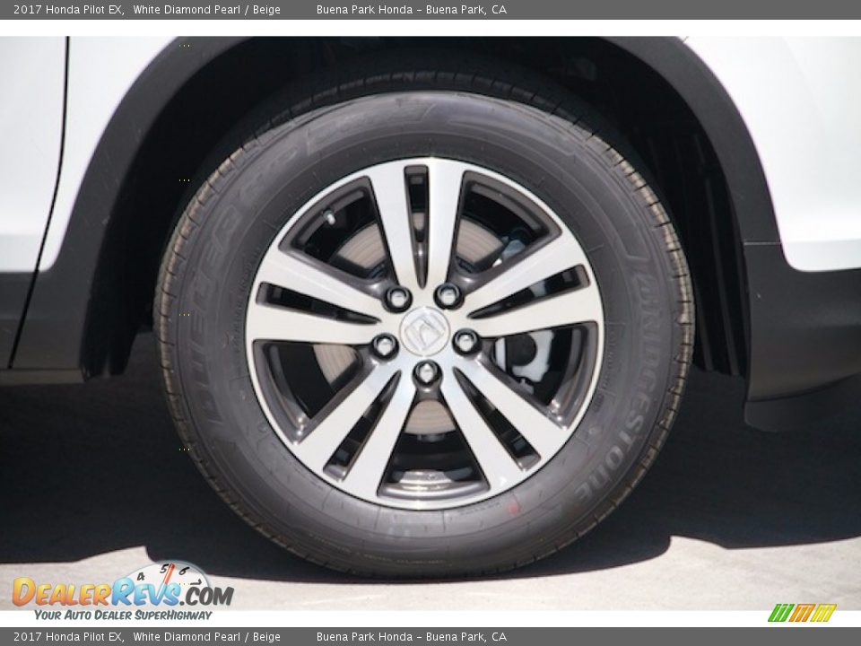 2017 Honda Pilot EX White Diamond Pearl / Beige Photo #5