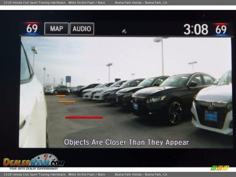 2018 Honda Civic Sport Touring Hatchback White Orchid Pearl / Black Photo #6