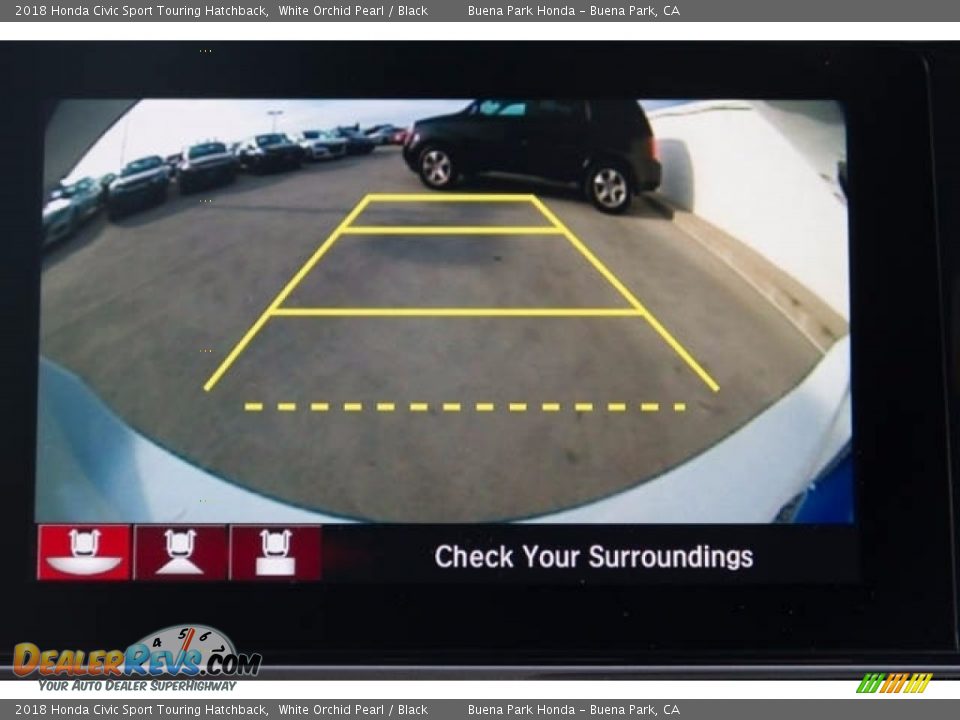 2018 Honda Civic Sport Touring Hatchback White Orchid Pearl / Black Photo #7