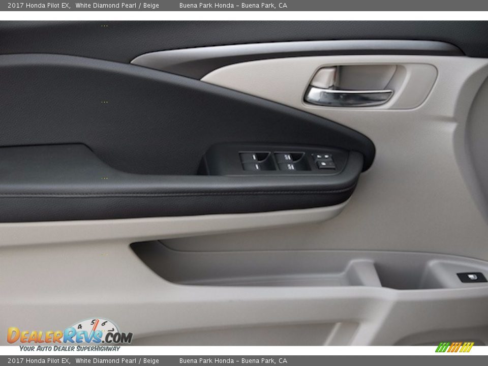 2017 Honda Pilot EX White Diamond Pearl / Beige Photo #8
