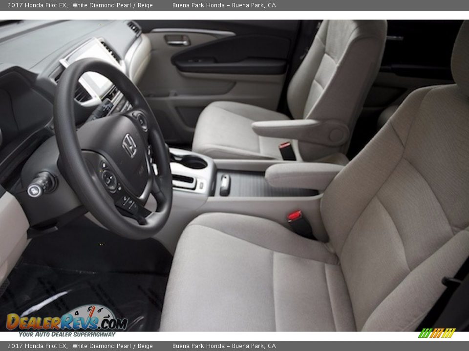 2017 Honda Pilot EX White Diamond Pearl / Beige Photo #9