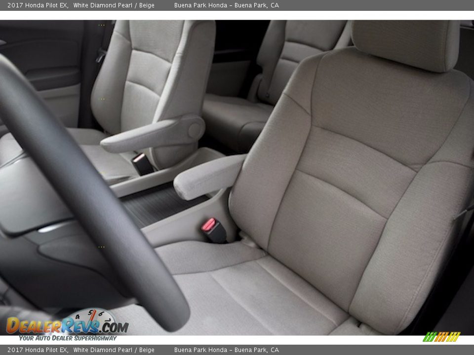 2017 Honda Pilot EX White Diamond Pearl / Beige Photo #11