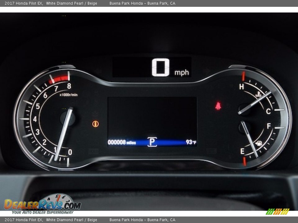 2017 Honda Pilot EX White Diamond Pearl / Beige Photo #18