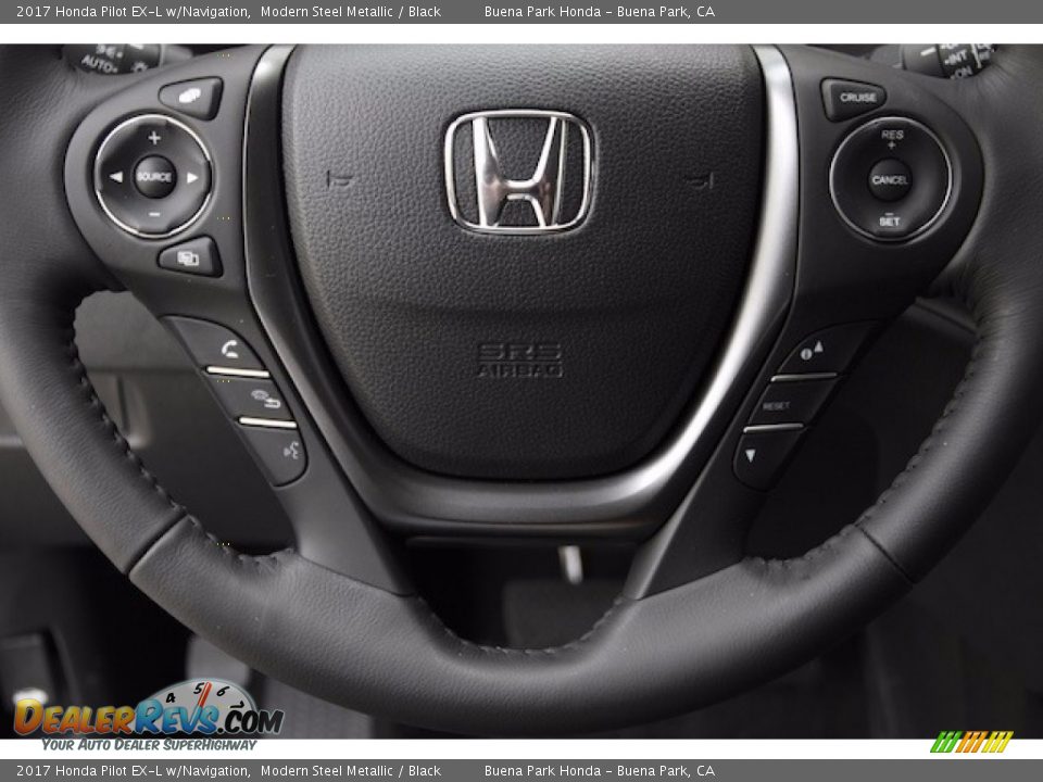 2017 Honda Pilot EX-L w/Navigation Modern Steel Metallic / Black Photo #9