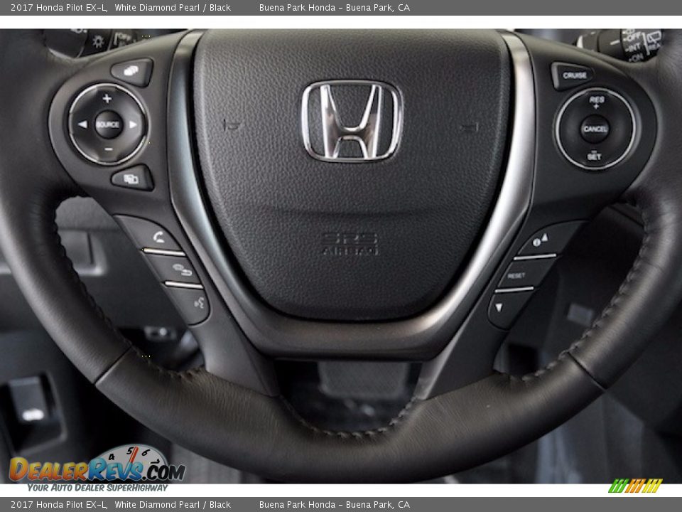 2017 Honda Pilot EX-L White Diamond Pearl / Black Photo #10