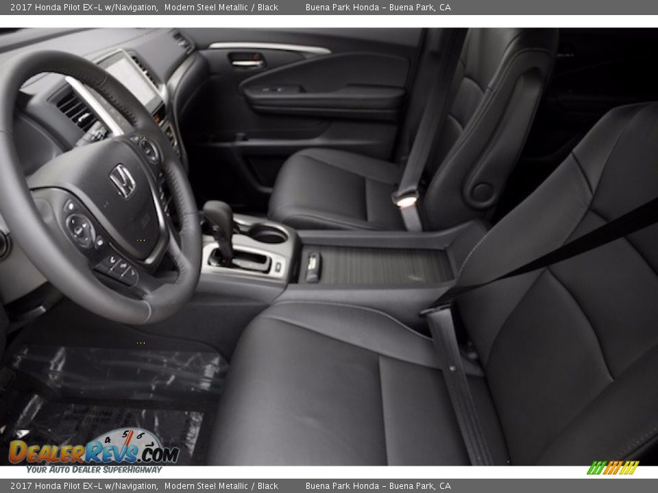 2017 Honda Pilot EX-L w/Navigation Modern Steel Metallic / Black Photo #10
