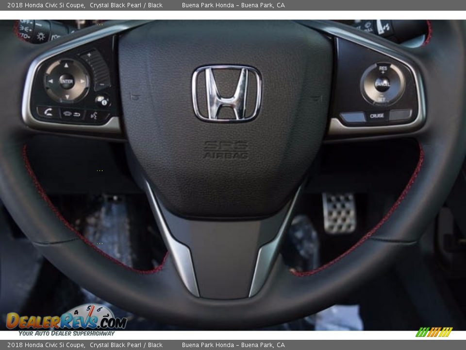 2018 Honda Civic Si Coupe Crystal Black Pearl / Black Photo #9
