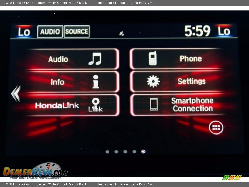 2018 Honda Civic Si Coupe White Orchid Pearl / Black Photo #14