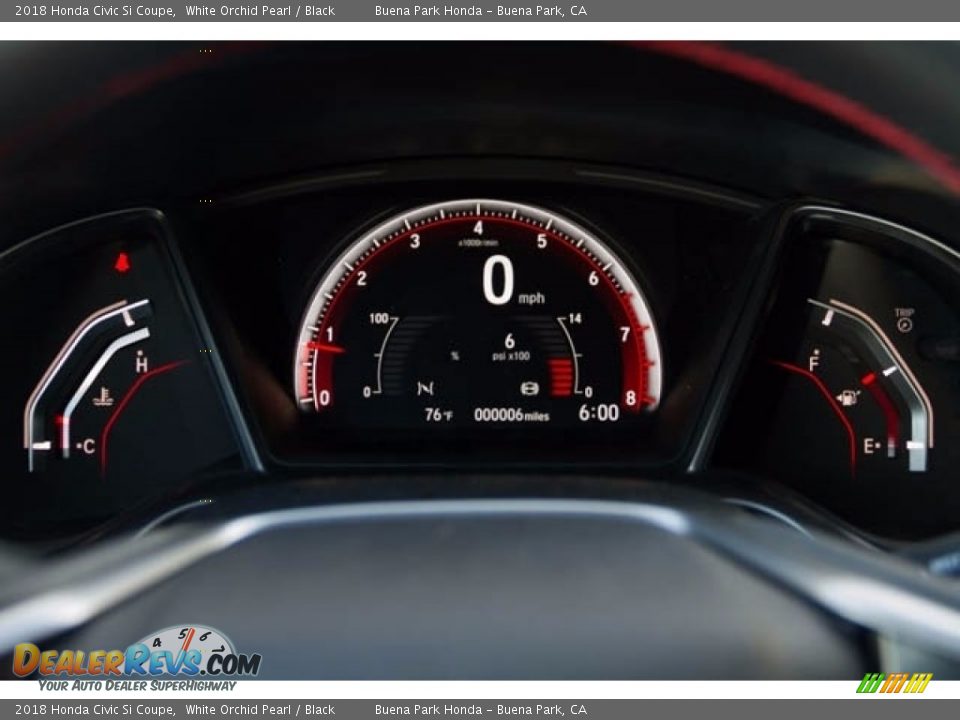 2018 Honda Civic Si Coupe Gauges Photo #15
