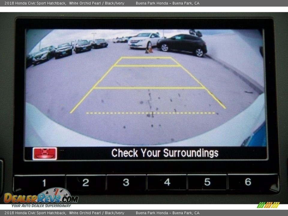 2018 Honda Civic Sport Hatchback White Orchid Pearl / Black/Ivory Photo #6