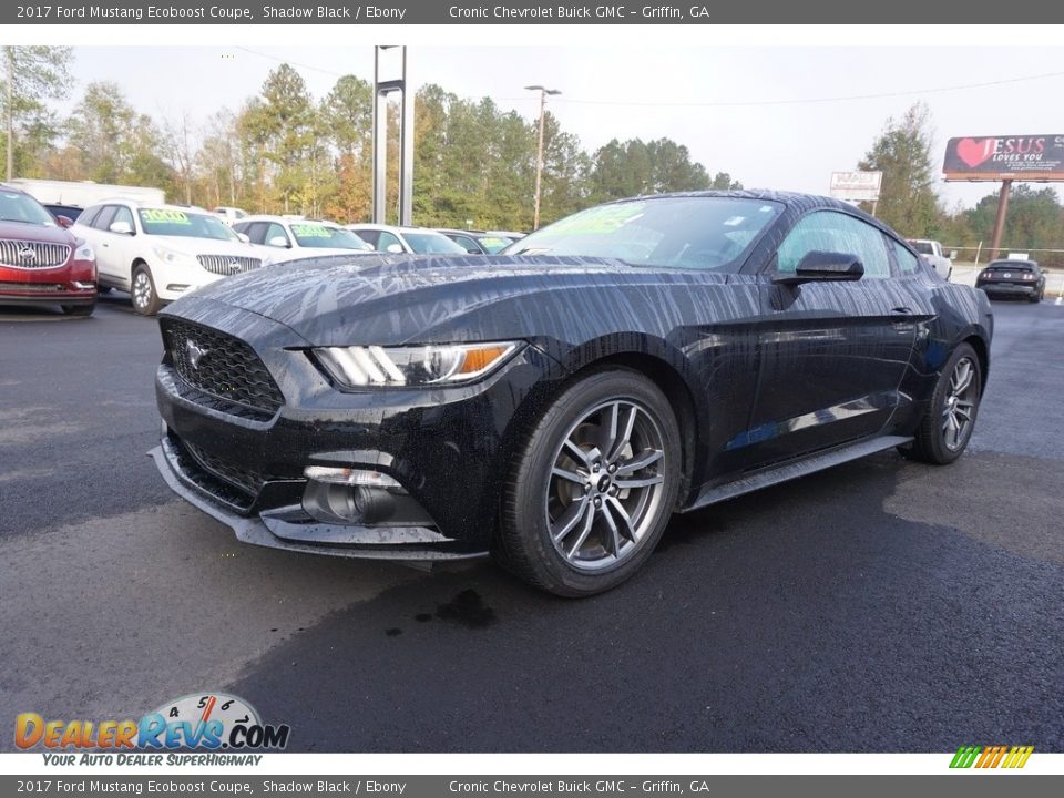 2017 Ford Mustang Ecoboost Coupe Shadow Black / Ebony Photo #3
