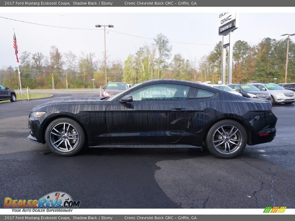 2017 Ford Mustang Ecoboost Coupe Shadow Black / Ebony Photo #4