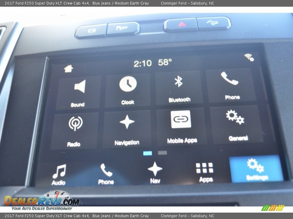 2017 Ford F250 Super Duty XLT Crew Cab 4x4 Blue Jeans / Medium Earth Gray Photo #12