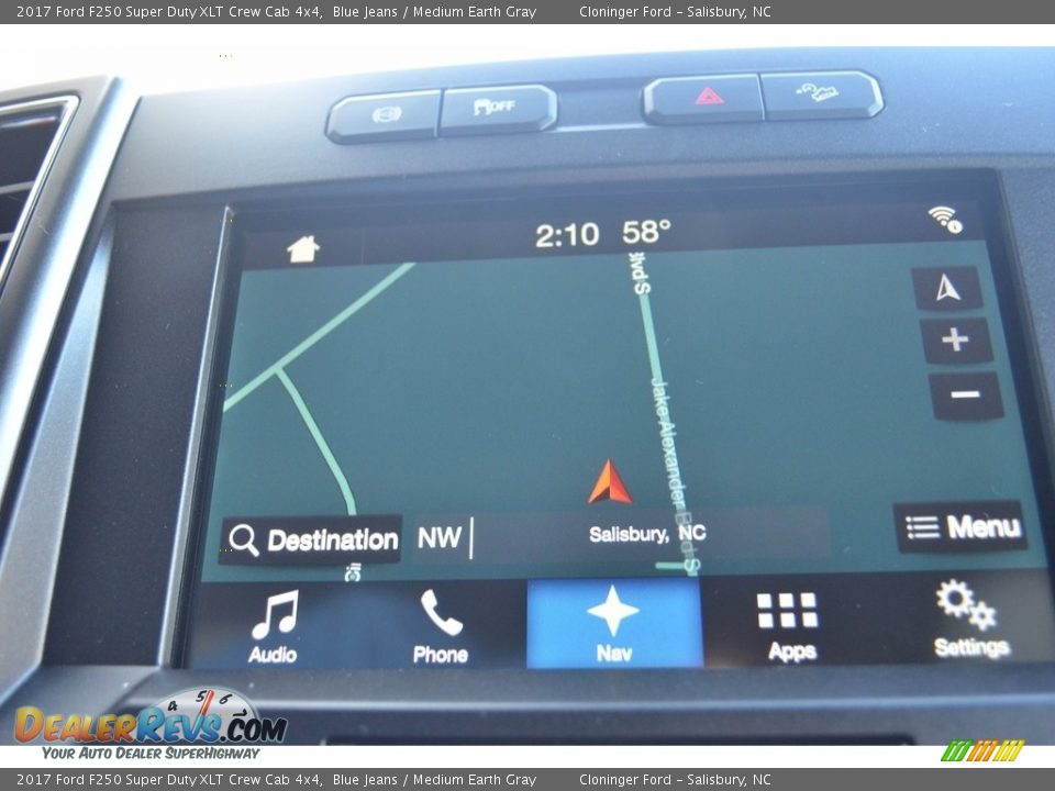 2017 Ford F250 Super Duty XLT Crew Cab 4x4 Blue Jeans / Medium Earth Gray Photo #13