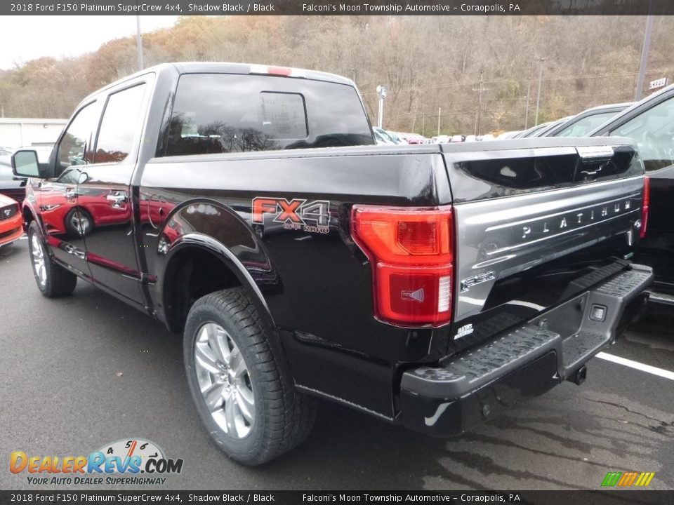2018 Ford F150 Platinum SuperCrew 4x4 Shadow Black / Black Photo #6