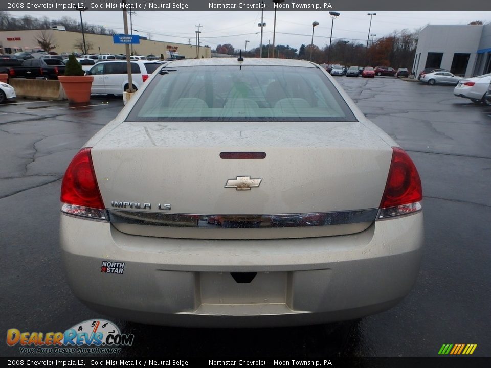 2008 Chevrolet Impala LS Gold Mist Metallic / Neutral Beige Photo #6