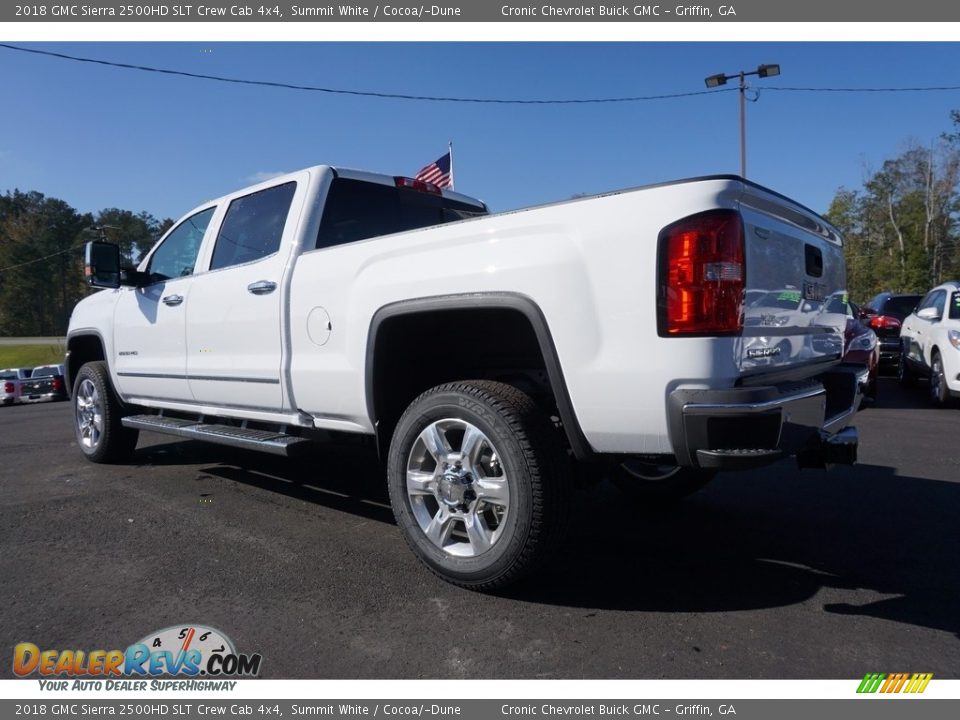 2018 GMC Sierra 2500HD SLT Crew Cab 4x4 Summit White / Cocoa/­Dune Photo #4