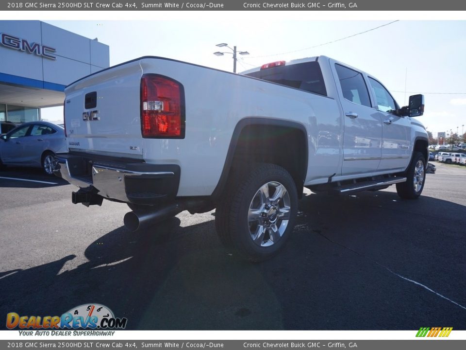 2018 GMC Sierra 2500HD SLT Crew Cab 4x4 Summit White / Cocoa/­Dune Photo #6