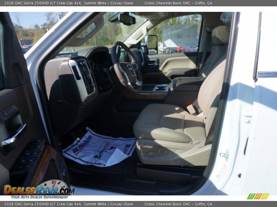 2018 GMC Sierra 2500HD SLT Crew Cab 4x4 Summit White / Cocoa/­Dune Photo #8