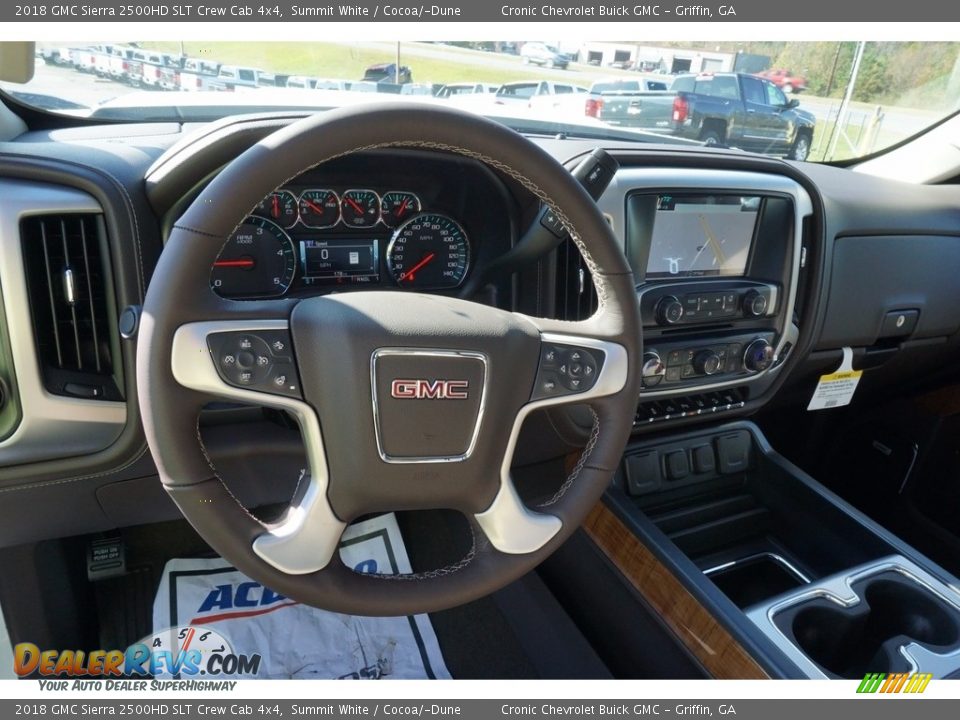 2018 GMC Sierra 2500HD SLT Crew Cab 4x4 Summit White / Cocoa/­Dune Photo #9