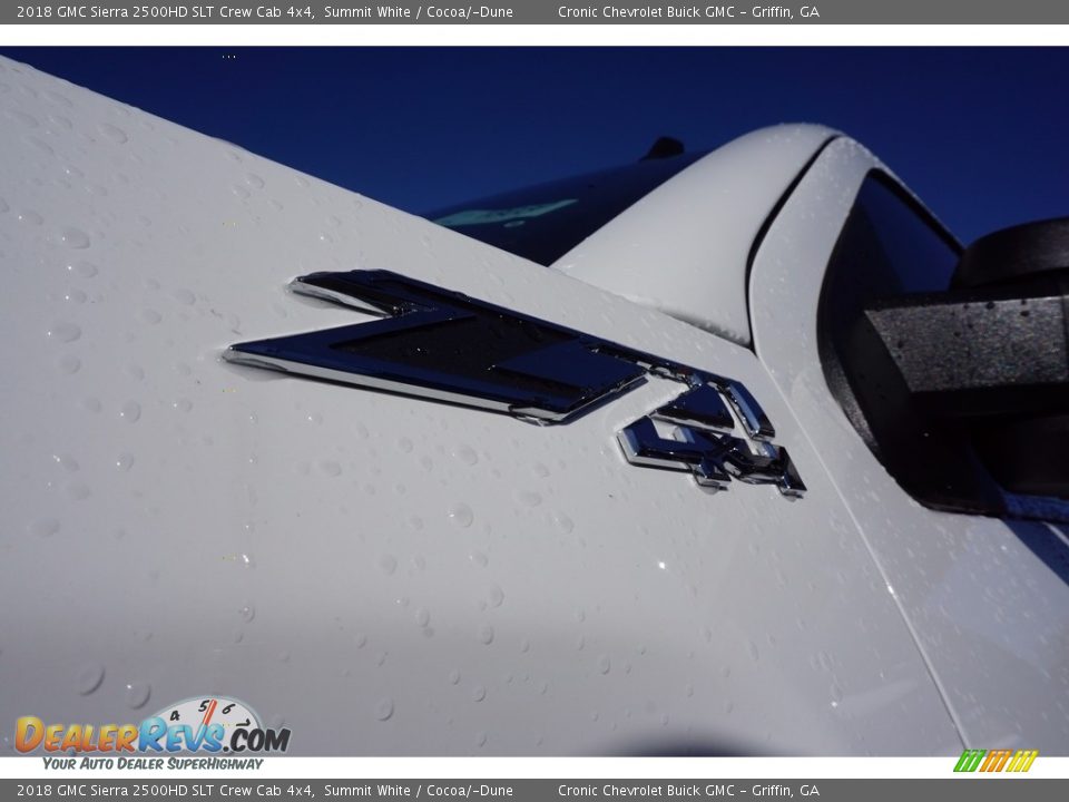 2018 GMC Sierra 2500HD SLT Crew Cab 4x4 Summit White / Cocoa/­Dune Photo #12