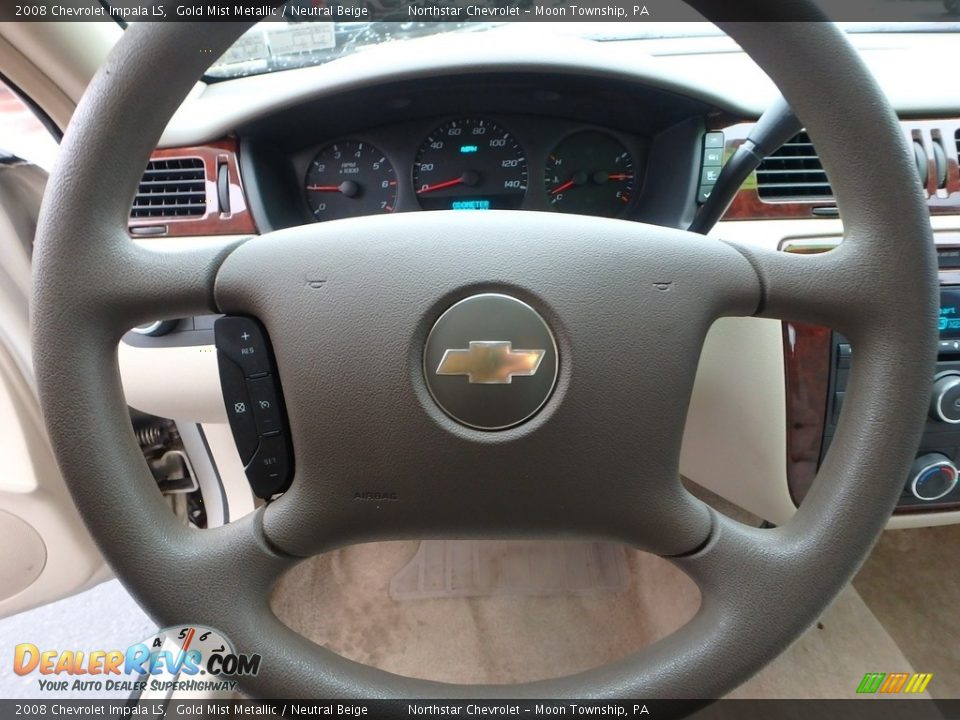 2008 Chevrolet Impala LS Gold Mist Metallic / Neutral Beige Photo #26