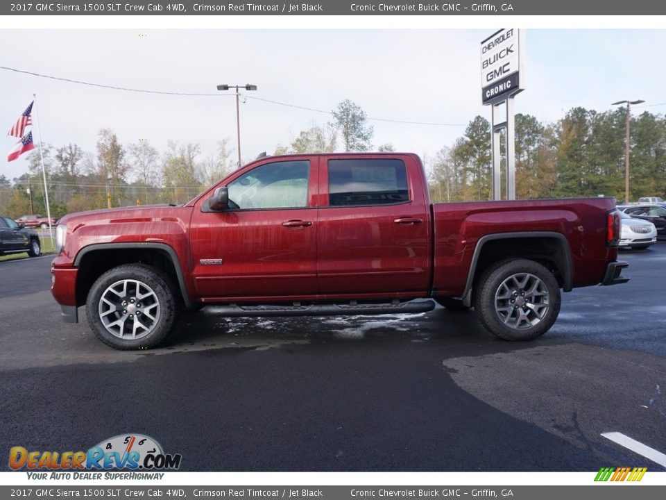 2017 GMC Sierra 1500 SLT Crew Cab 4WD Crimson Red Tintcoat / Jet Black Photo #4