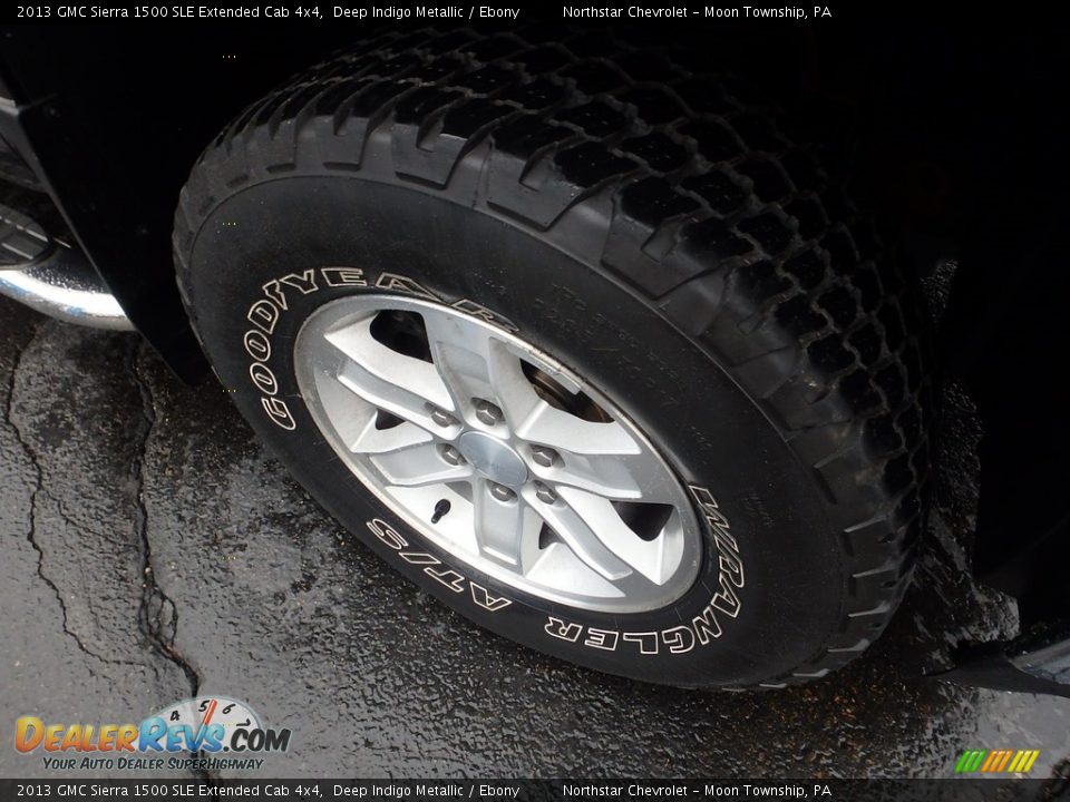 2013 GMC Sierra 1500 SLE Extended Cab 4x4 Deep Indigo Metallic / Ebony Photo #13