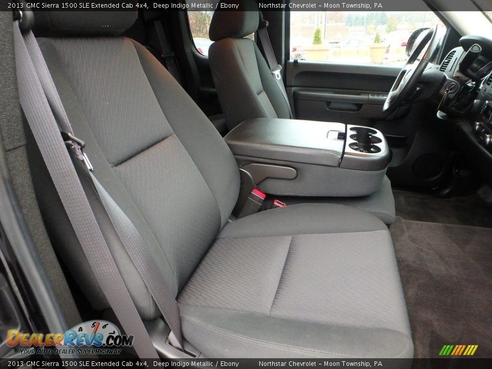2013 GMC Sierra 1500 SLE Extended Cab 4x4 Deep Indigo Metallic / Ebony Photo #14