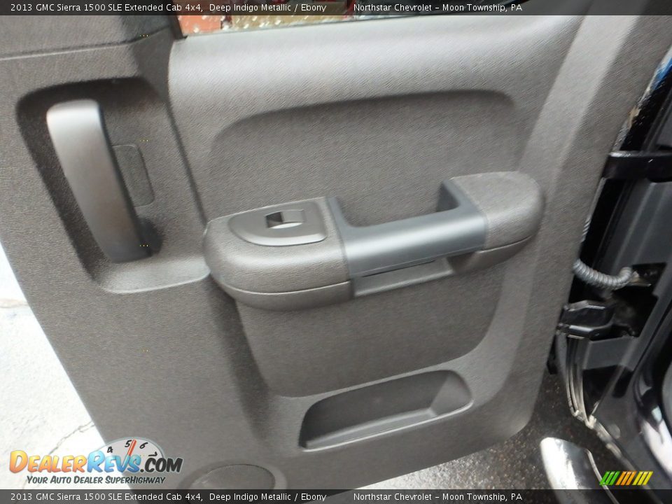 2013 GMC Sierra 1500 SLE Extended Cab 4x4 Deep Indigo Metallic / Ebony Photo #18