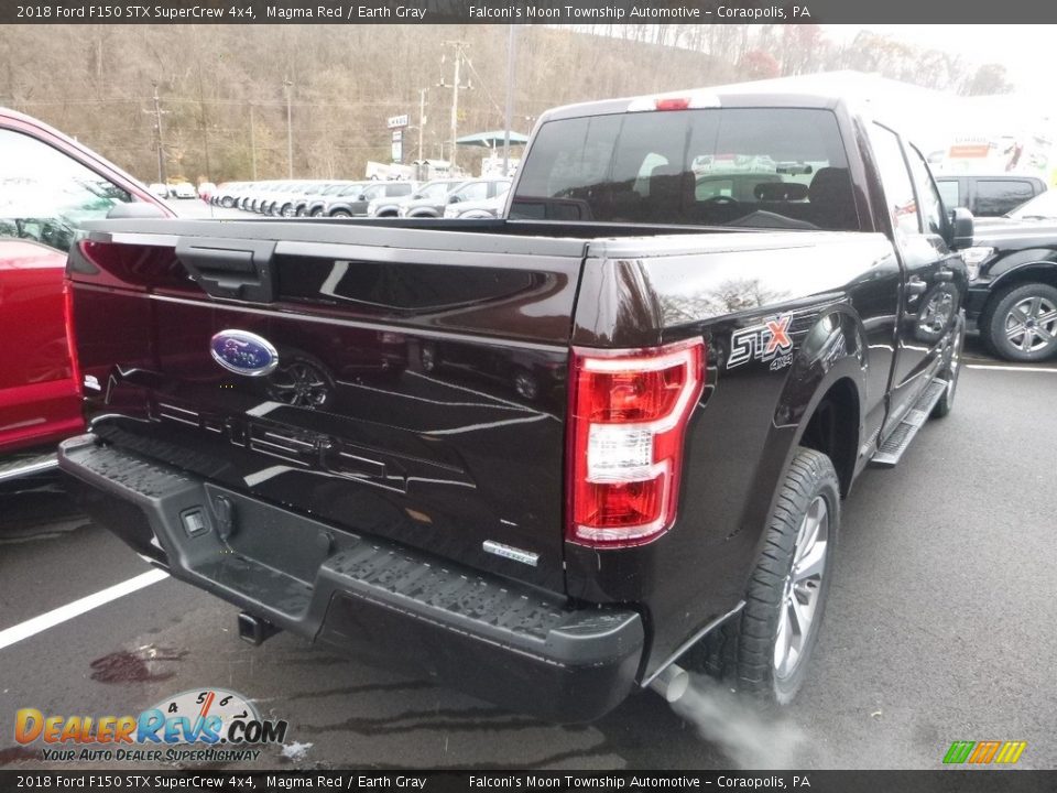 2018 Ford F150 STX SuperCrew 4x4 Magma Red / Earth Gray Photo #2
