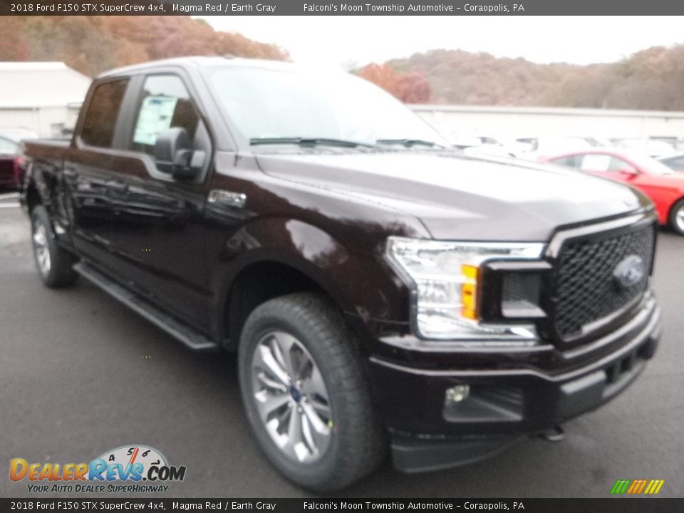 2018 Ford F150 STX SuperCrew 4x4 Magma Red / Earth Gray Photo #3