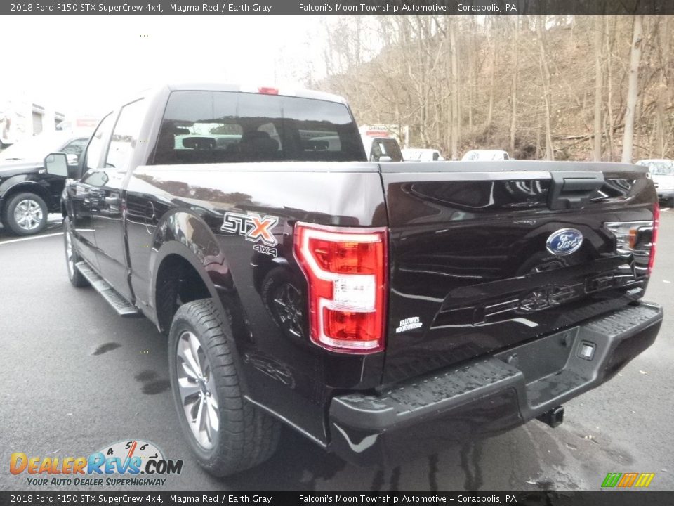 2018 Ford F150 STX SuperCrew 4x4 Magma Red / Earth Gray Photo #6