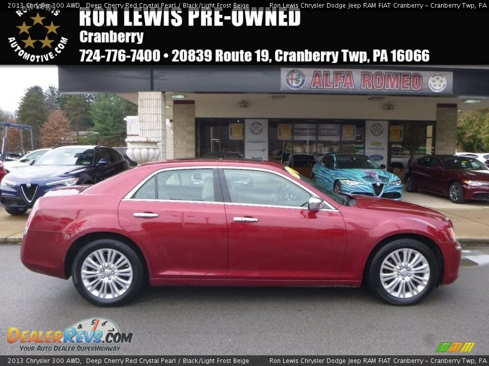 2013 Chrysler 300 AWD Deep Cherry Red Crystal Pearl / Black/Light Frost Beige Photo #1