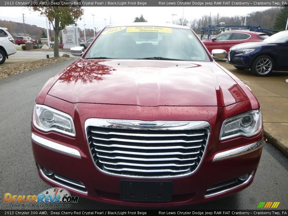 2013 Chrysler 300 AWD Deep Cherry Red Crystal Pearl / Black/Light Frost Beige Photo #4
