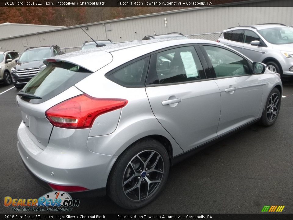 2018 Ford Focus SEL Hatch Ingot Silver / Charcoal Black Photo #2