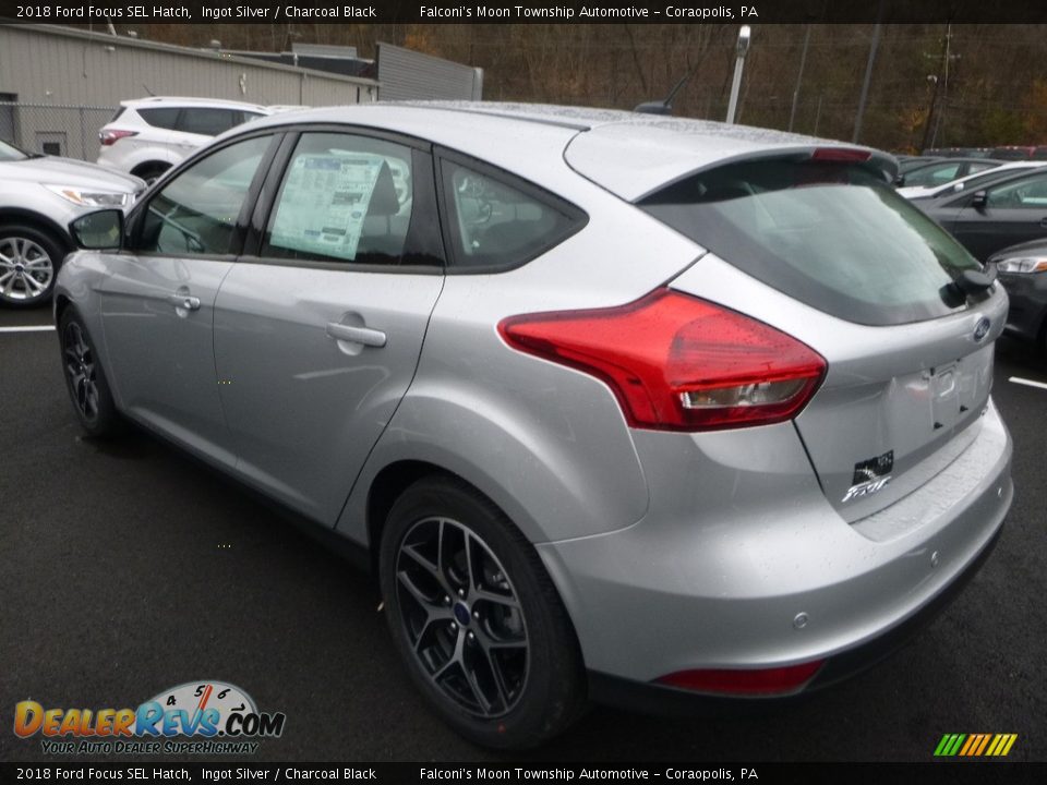2018 Ford Focus SEL Hatch Ingot Silver / Charcoal Black Photo #6