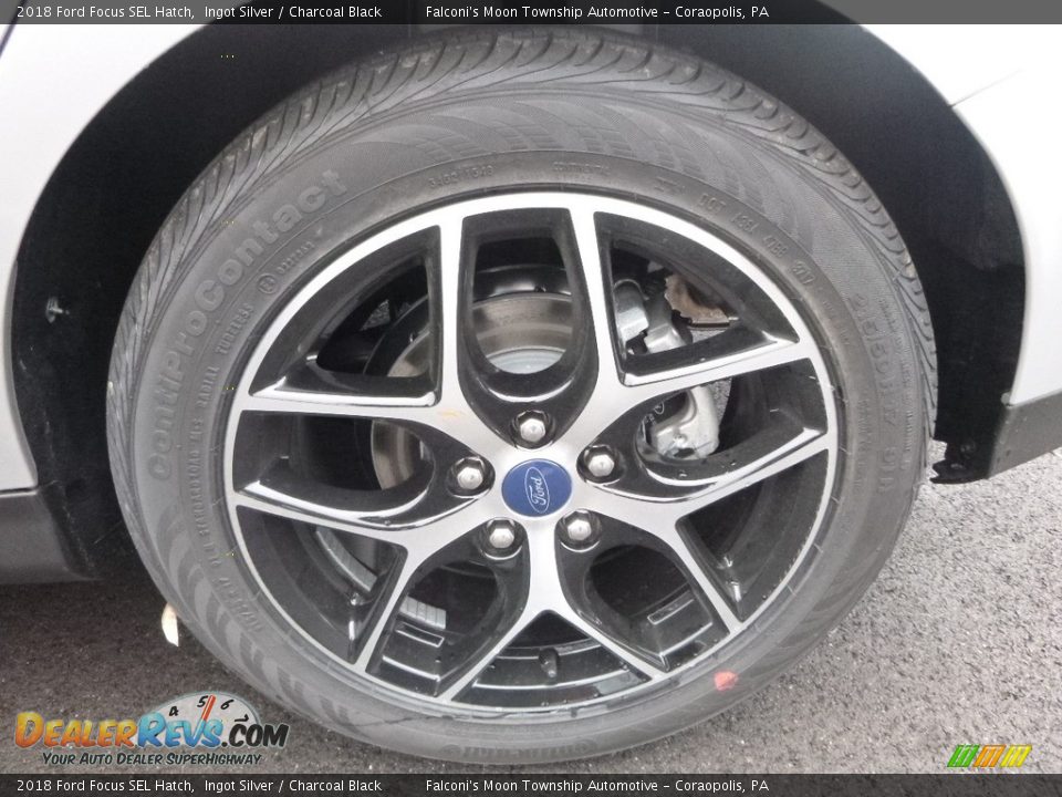 2018 Ford Focus SEL Hatch Ingot Silver / Charcoal Black Photo #7