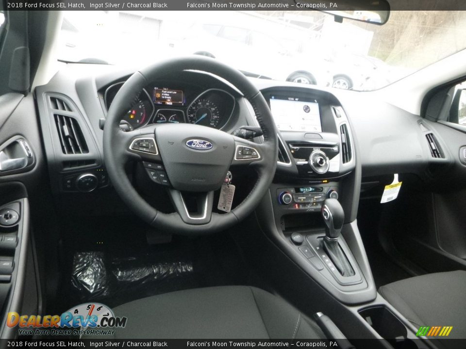 2018 Ford Focus SEL Hatch Ingot Silver / Charcoal Black Photo #9