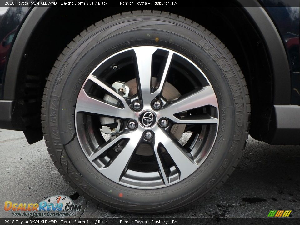 2018 Toyota RAV4 XLE AWD Electric Storm Blue / Black Photo #5